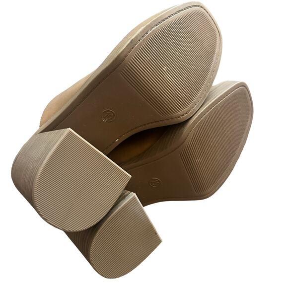 UNIVERSAL THREAD Tess Platform Mule Heels Tan 10 - Picture 5 of 5